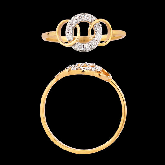 18K Yellow Gold Diamond Ring - 0.146ct VVS-VS-GH