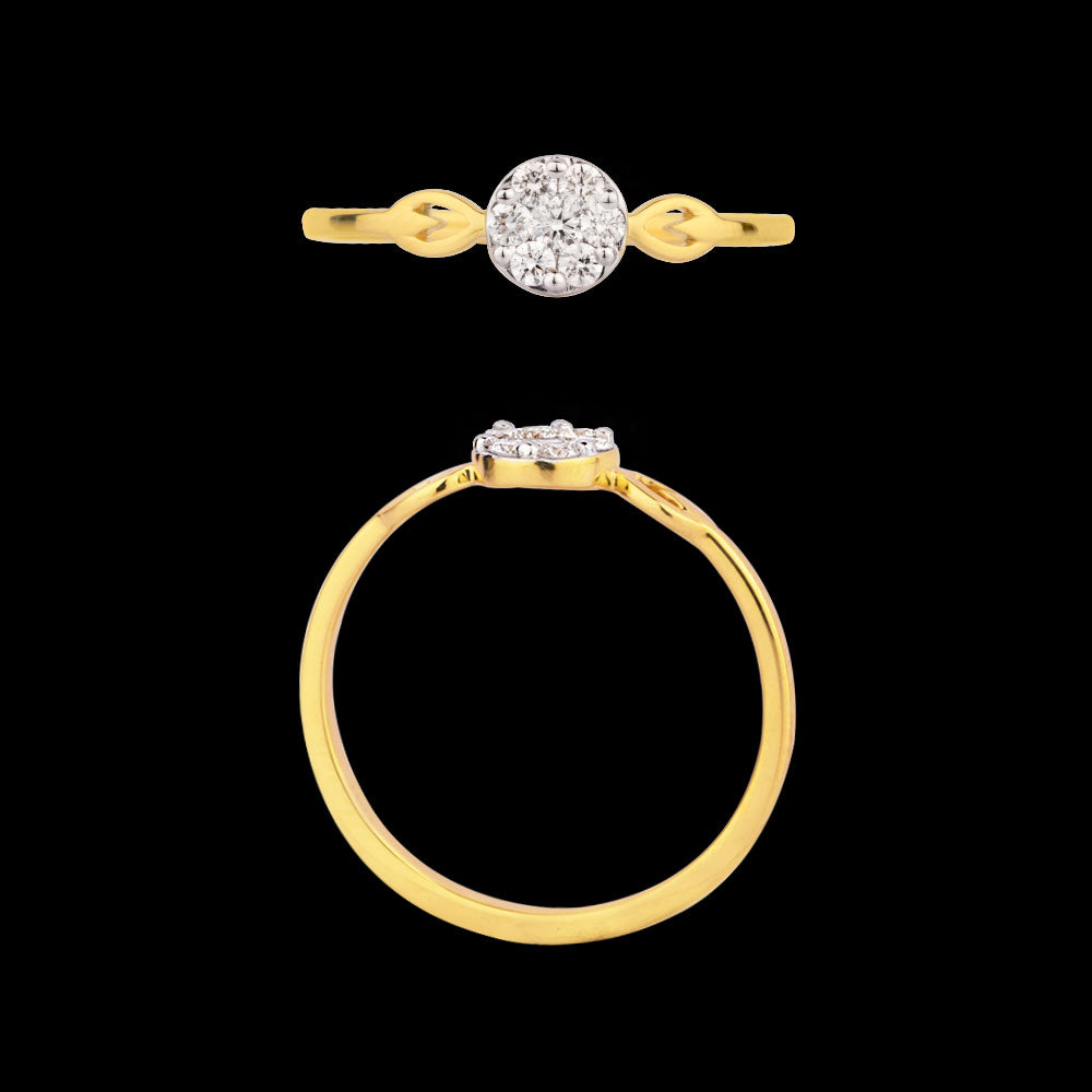 18K Yellow Gold Diamond Ring - 0.14ct VVS-VS-GH