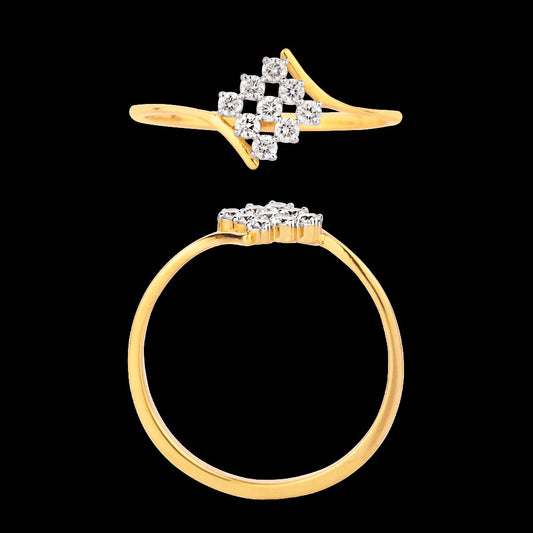 18K Yellow Gold Diamond Ring - 0.141ct VVS-VS-GH