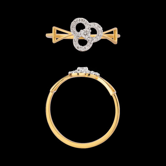 18K Yellow Gold Diamond Ring - 0.14ct VVS-VS-IJ