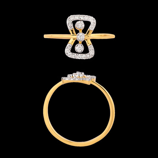 18K Yellow Gold Diamond Ring - 0.17ct VVS-VS-HI