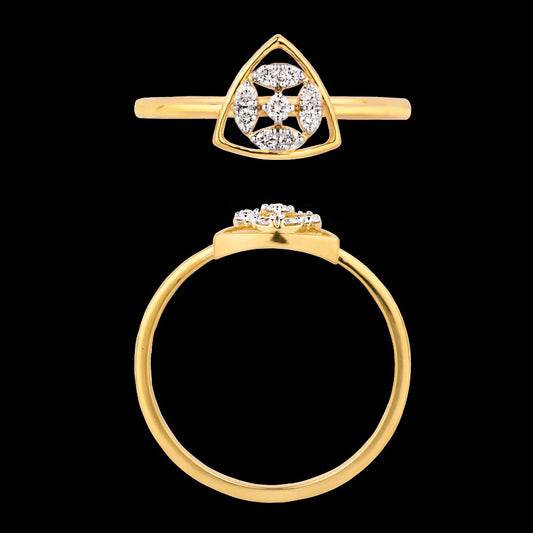 18K Rose Gold Diamond Ring - 0.1ct VS-SI-HI