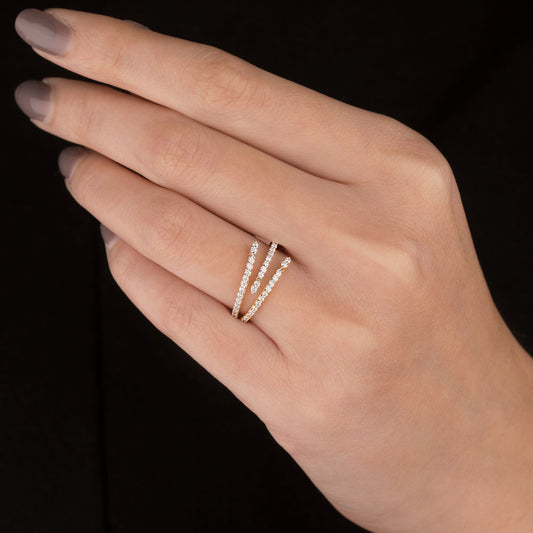 18K Yellow Gold Diamond Ring - 0.293ct VS-SI-EF