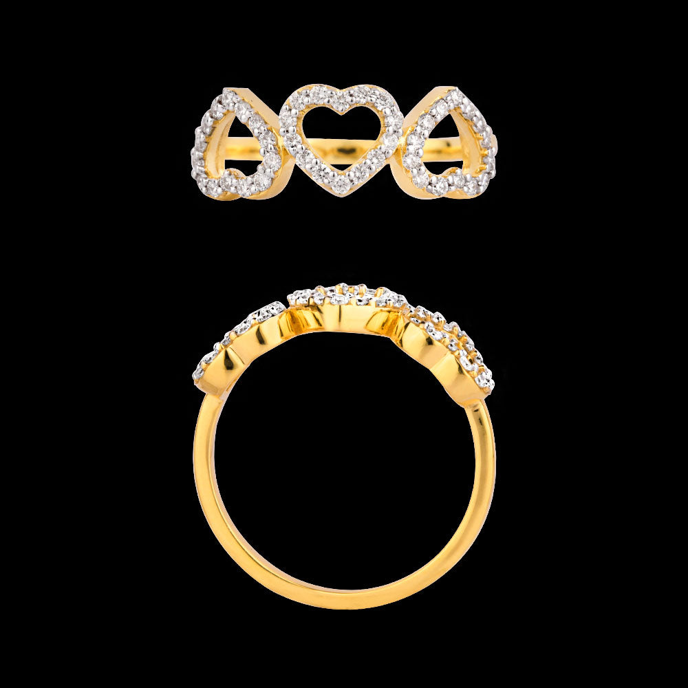 18K Yellow Gold Diamond Ring - 0.287ct VS-SI-EF