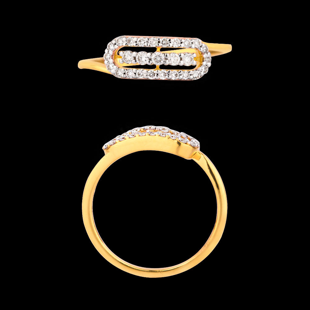 18K Yellow Gold Diamond Ring - 0.228ct VS-SI-EF