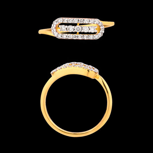 18K Yellow Gold Diamond Ring - 0.228ct VS-SI-EF