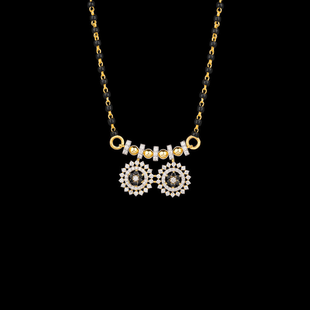 18K Yellow Gold Diamond Tanmaniya - 0.551ct VVS-FG with Colour Stones
