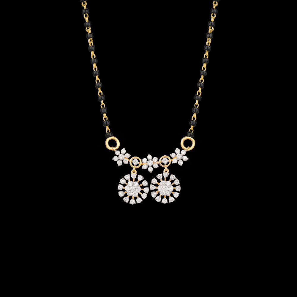 18K Yellow Gold Diamond Mangalsutra Tanmaniya - 0.867ct VVS-VS-GH