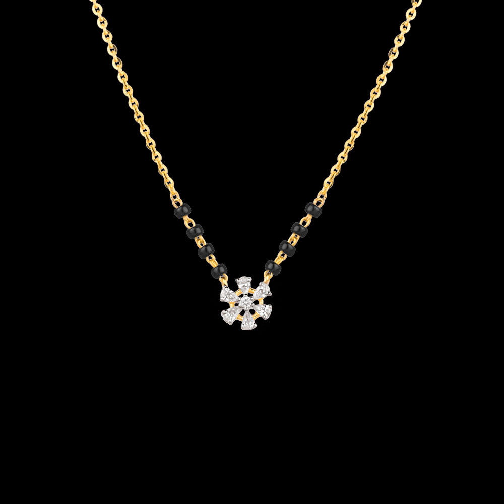 18K Yellow Gold Diamond Tanmaniya - 0.158ct VVS-EF with Colour Stones