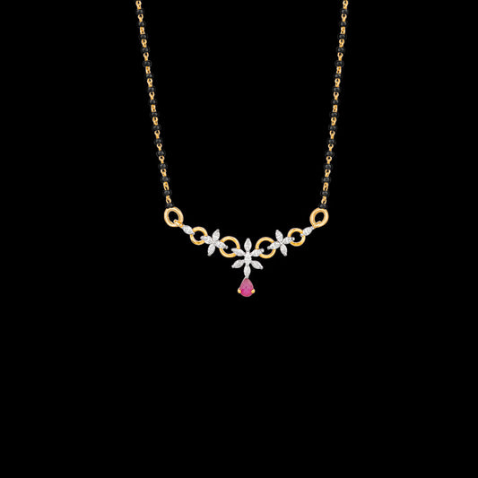 18K Rose Gold Diamond Tanmaniya - 0.341ct VVS-EF with Colour Stones