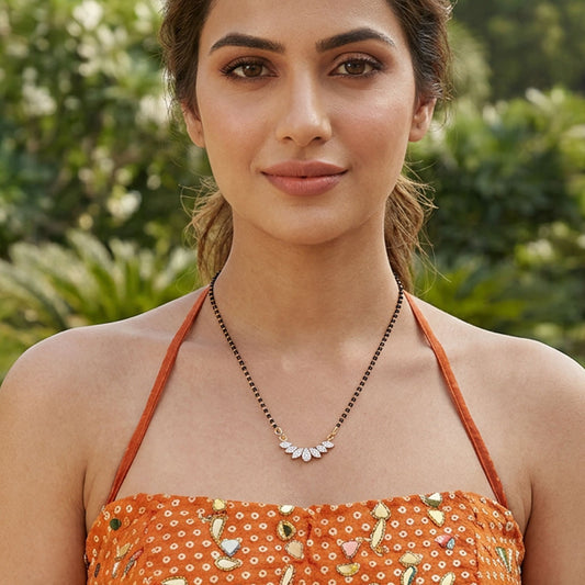 14K Yellow Gold Diamond Mangalsutra Tanmaniya - 2.386ct VS-SI-HI
