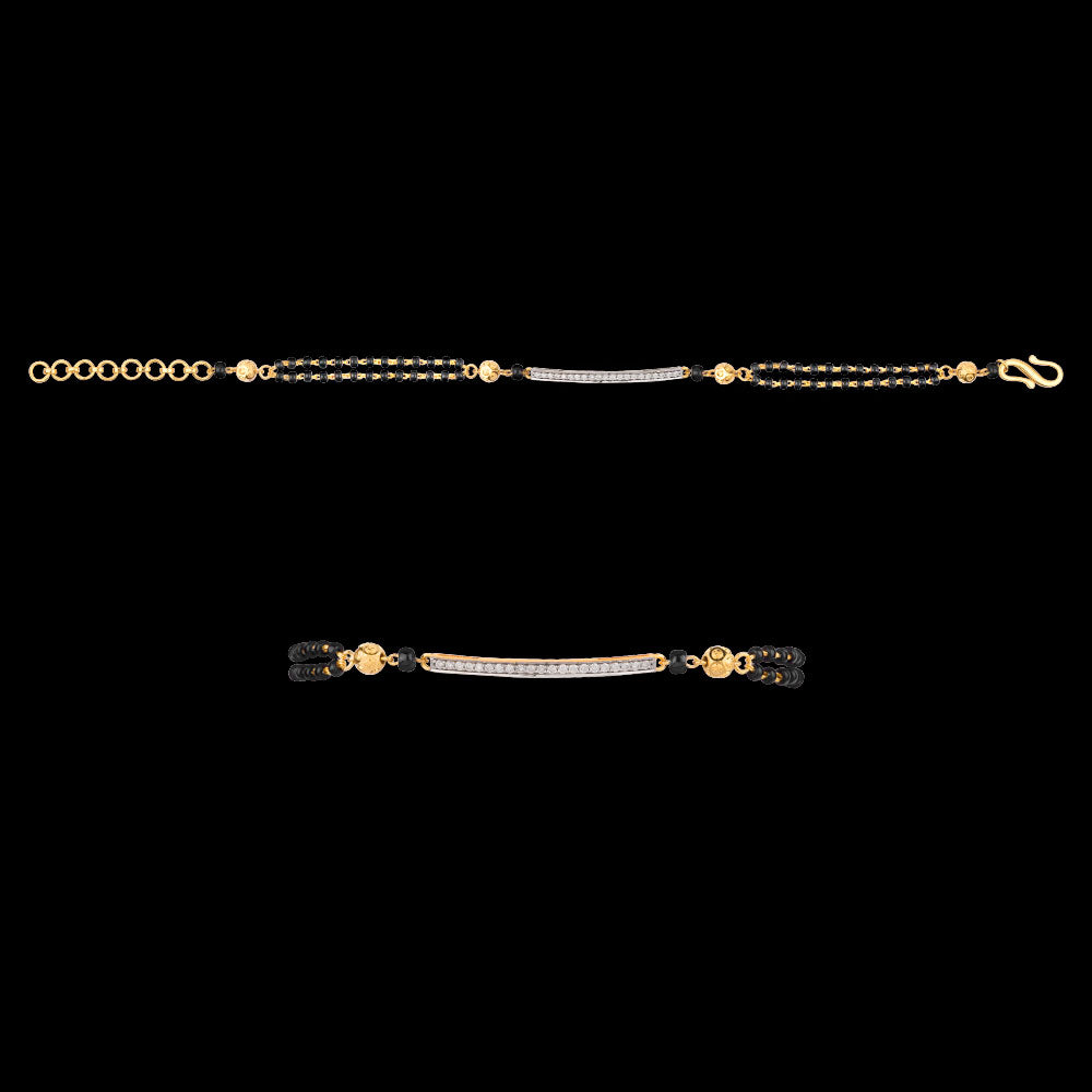 18K Yellow Gold Diamond Bracelet - 0.17ct SI-IJ