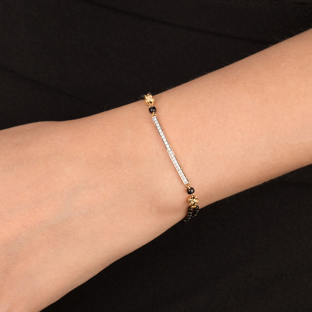18K Yellow Gold Diamond Bracelet - 0.17ct SI-IJ
