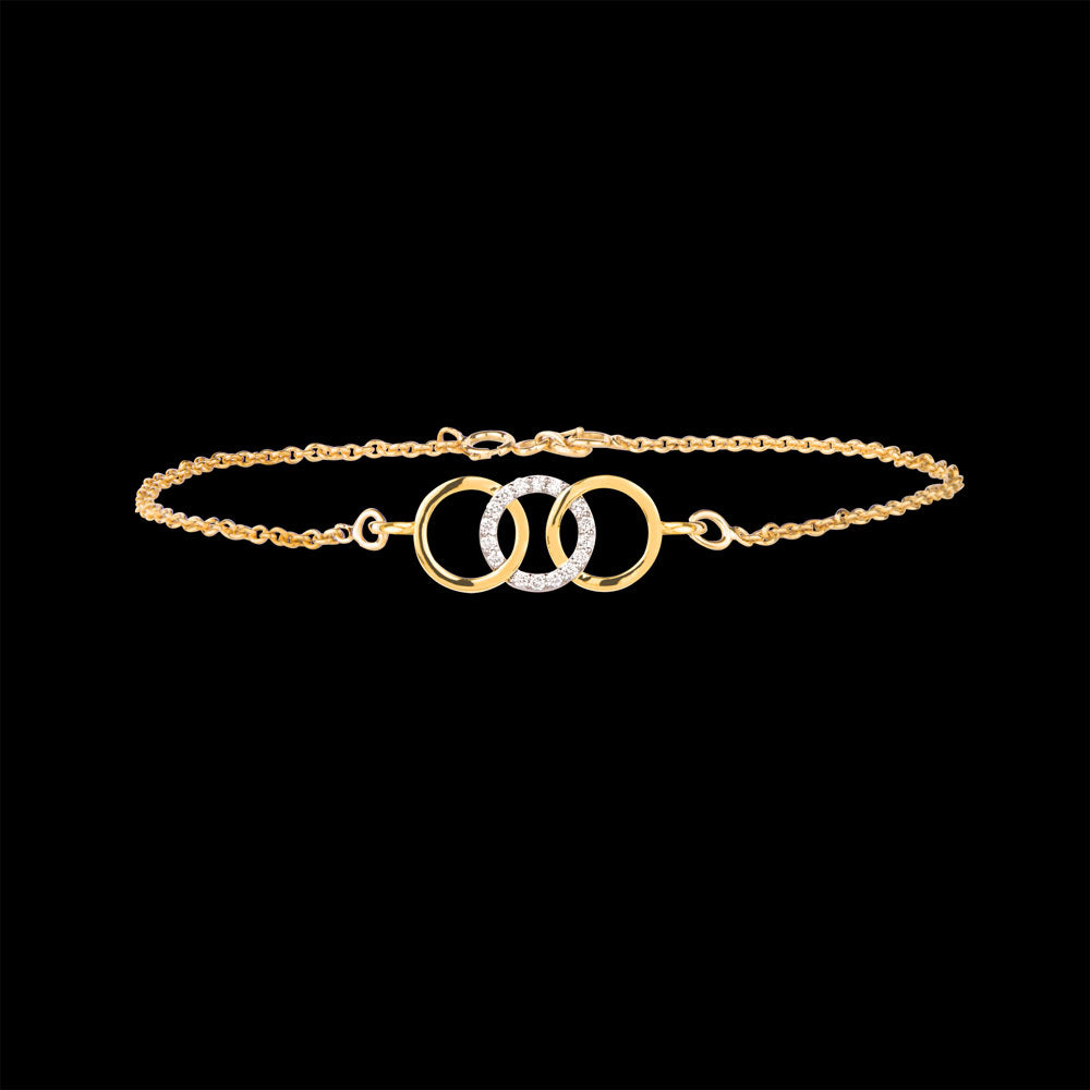 18K Yellow Gold Diamond Bracelet - 0.12ct VVS-VS-EF