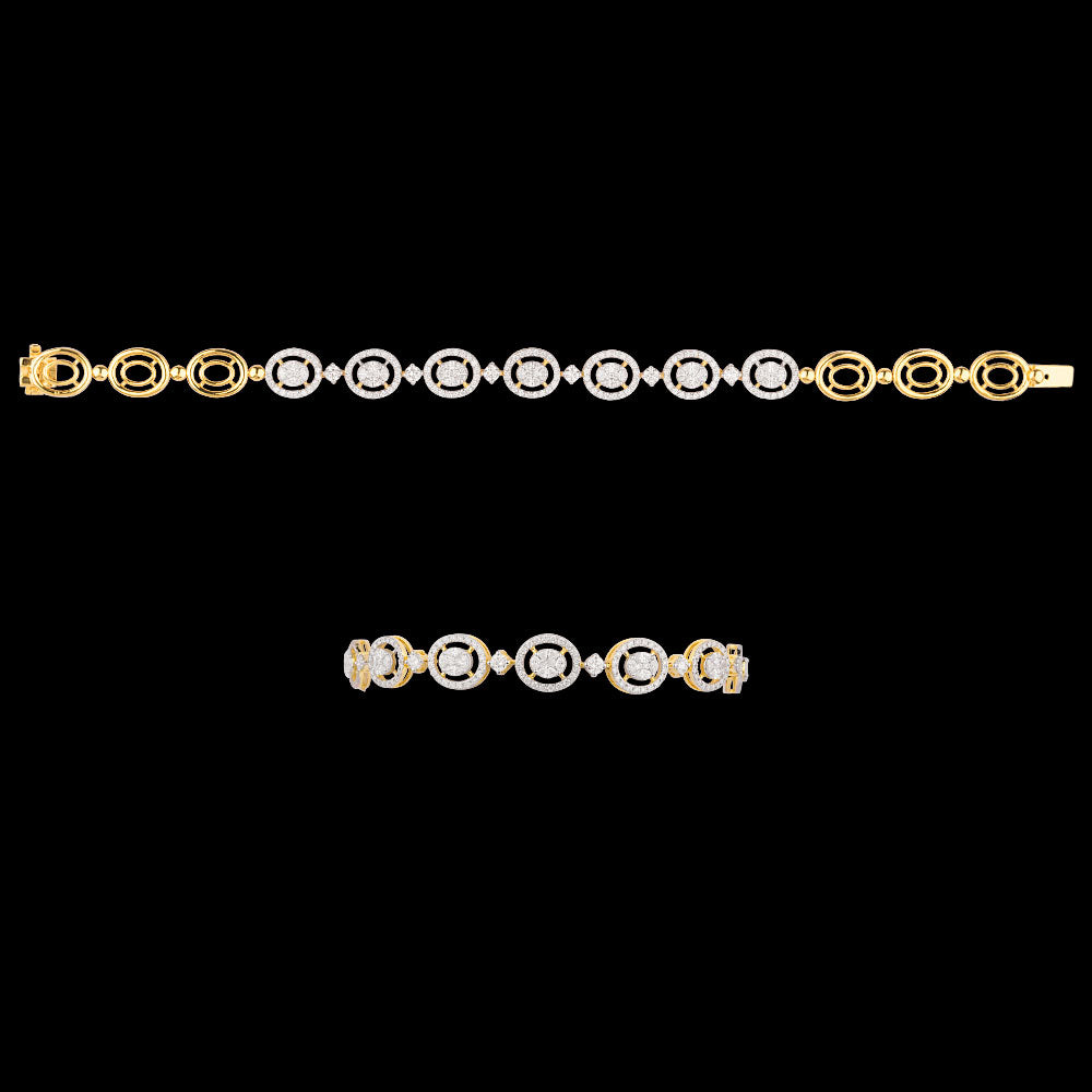 18K Yellow Gold Diamond Bracelet - 1.836ct VVS-EF
