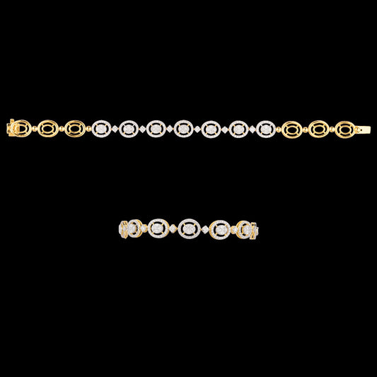 18K Yellow Gold Diamond Bracelet - 1.836ct VVS-EF