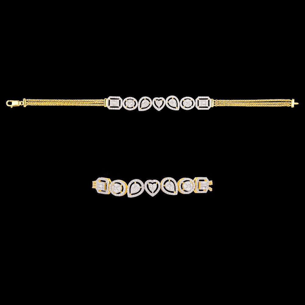 18K Yellow Gold Diamond Bracelet - 1.619ct VVS-EF