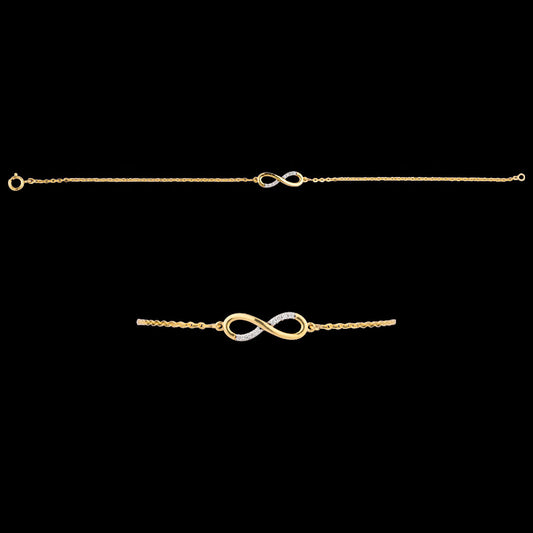 18K Yellow Gold Diamond Bracelet - 0.035ct VS-GH