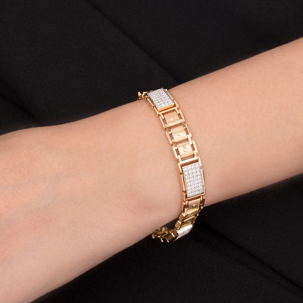 18K Yellow Gold Diamond Bracelet - 1.828ct VVS-VS-GH
