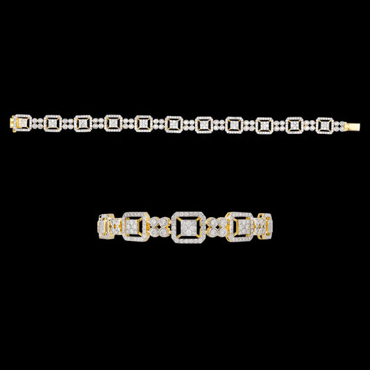 14K Yellow Gold Diamond Bracelet - 3.877ct SI-GH