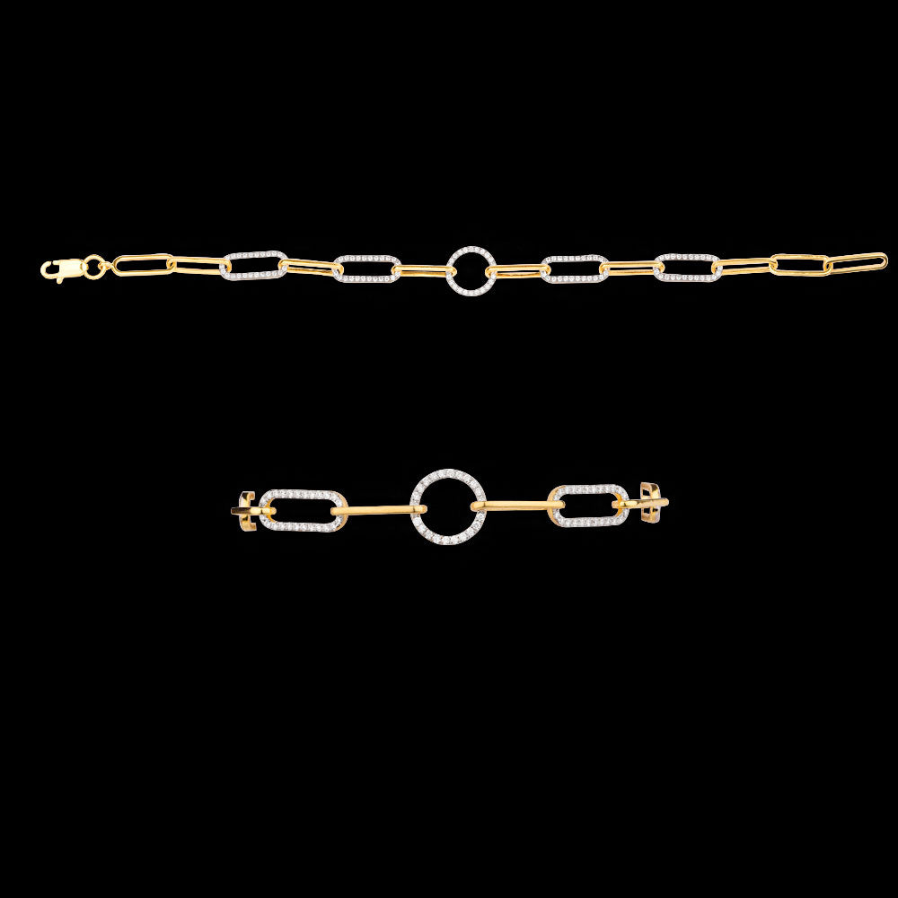 18K Yellow Gold Diamond Bracelet - 0.622ct VVS-EF