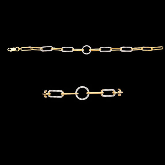 18K Yellow Gold Diamond Bracelet - 0.622ct VVS-EF