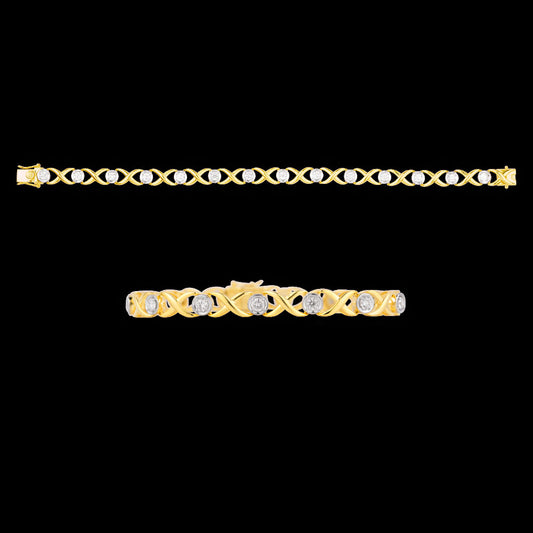 14K Yellow Gold Diamond Bracelet - 1.238ct VS-SI-HI