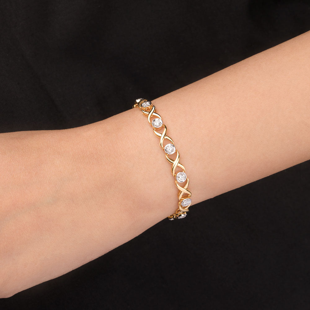 14K Yellow Gold Diamond Bracelet - 1.238ct VS-SI-HI