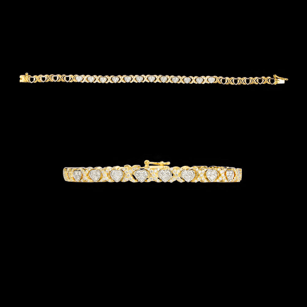 14K Yellow Gold Diamond Bracelet - 1.1ct VVS-VS-GH