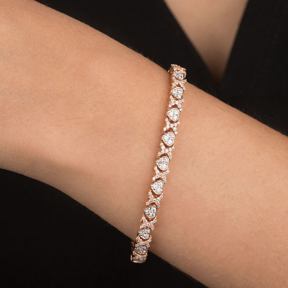 14K Yellow Gold Diamond Bracelet - 1.1ct VVS-VS-GH