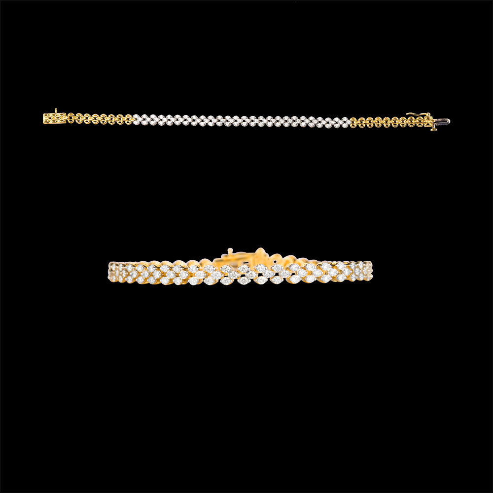 14K Yellow Gold Diamond Bracelet - 1.58ct VS-SI-HI