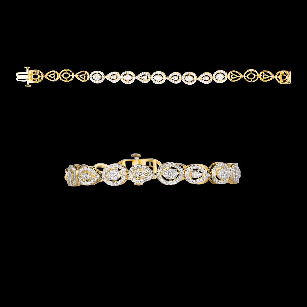 14K Yellow Gold Diamond Bracelet - 1.61ct VVS-VS-GH
