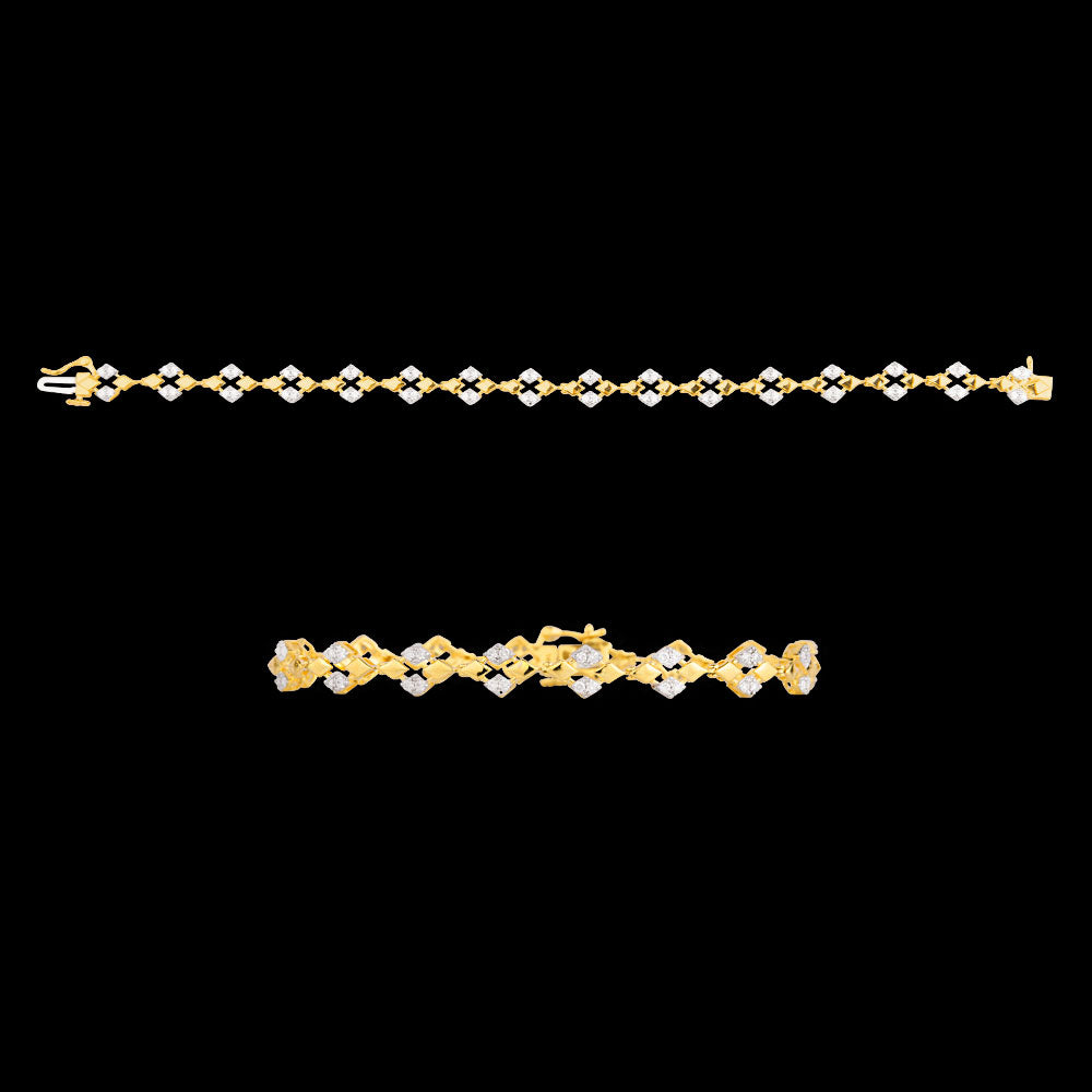 14K Yellow Gold Diamond Bracelet - 0.65ct VVS-VS-GH
