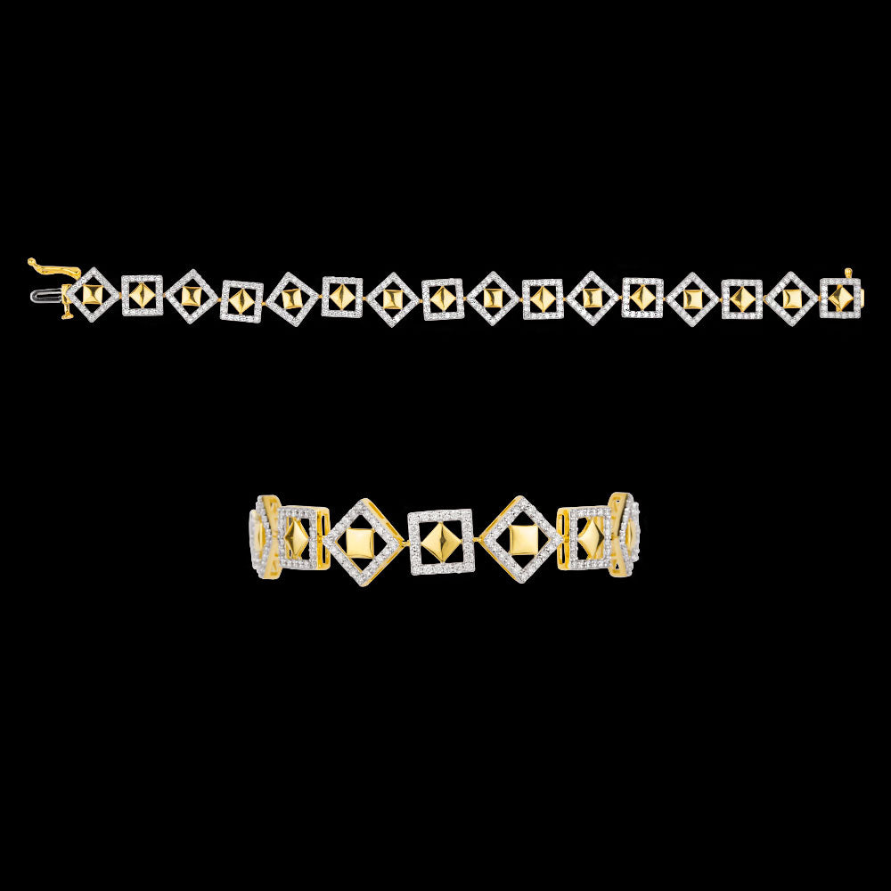 18K Yellow Gold Diamond Bracelet - 2.16ct VVS-VS-GH