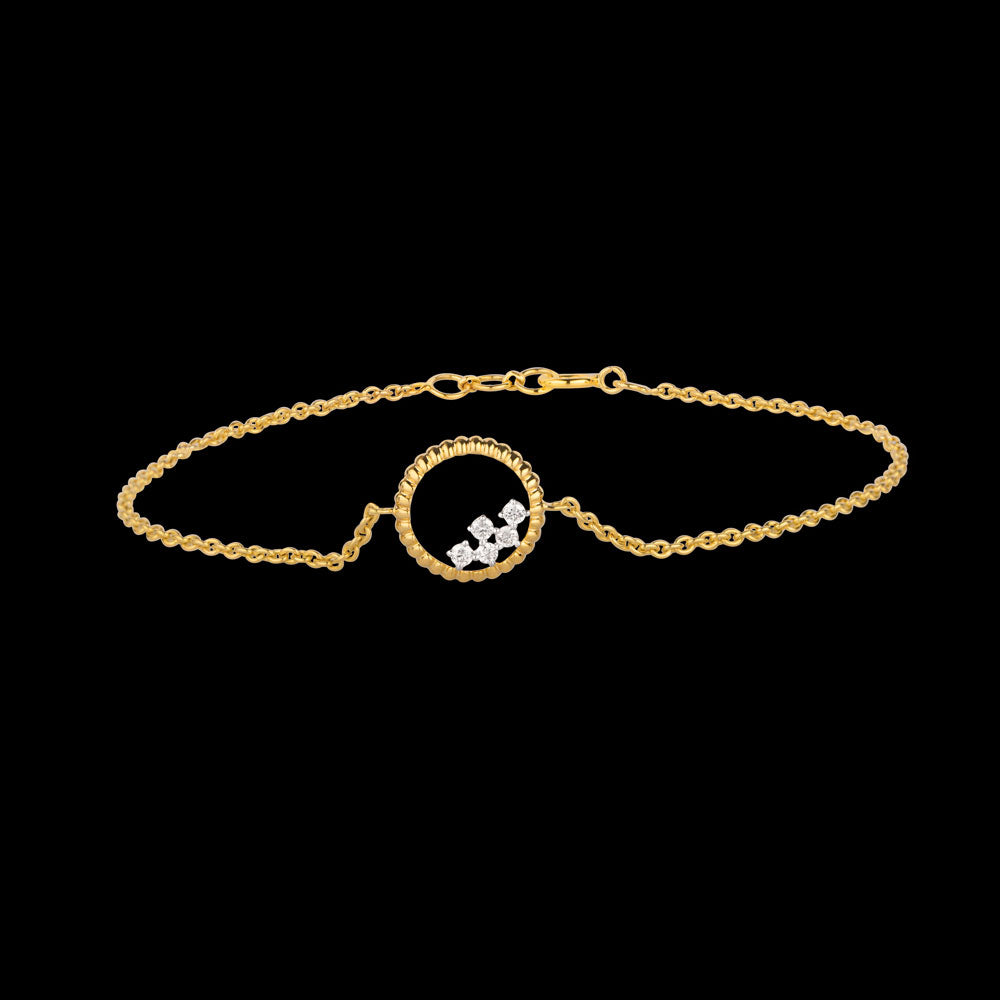 14K Yellow Gold Diamond Bracelet - 0.09ct SI-IJ
