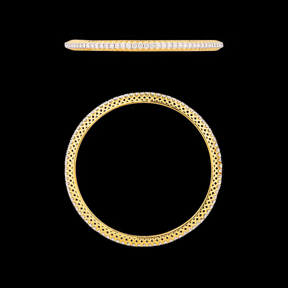 18K Rose Gold Diamond Bangle - 2.64ct VVS-VS-IJ