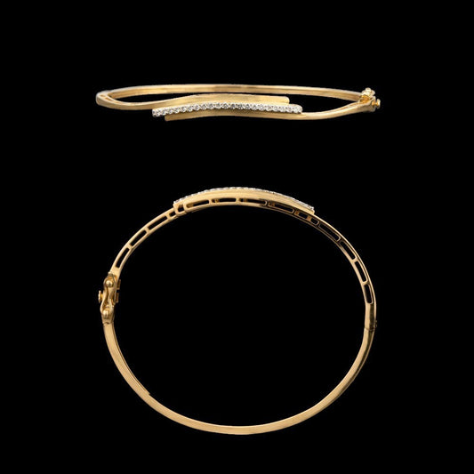 18K Yellow Gold Diamond Kada - 0.23ct VS-GH