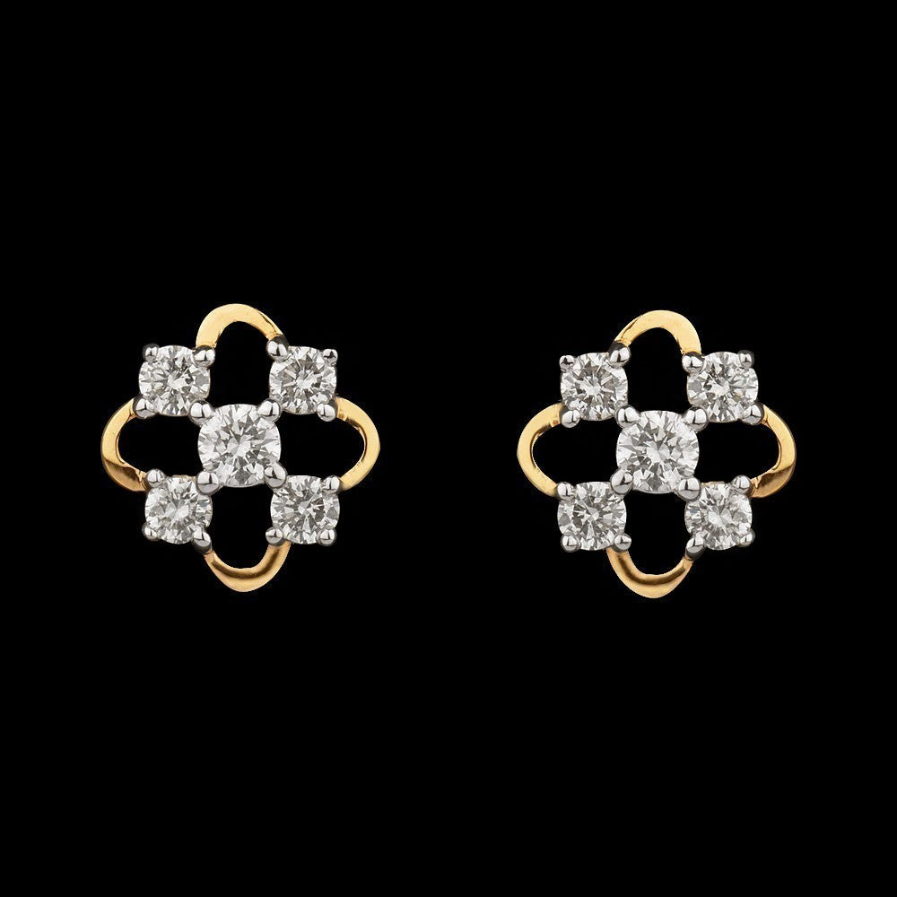 14K Yellow Gold Diamond Earrings - 0.3ct VS-IJ