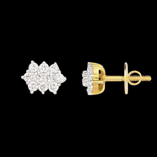 14K Yellow Gold Diamond Earrings - 0.56ct SI-IJ