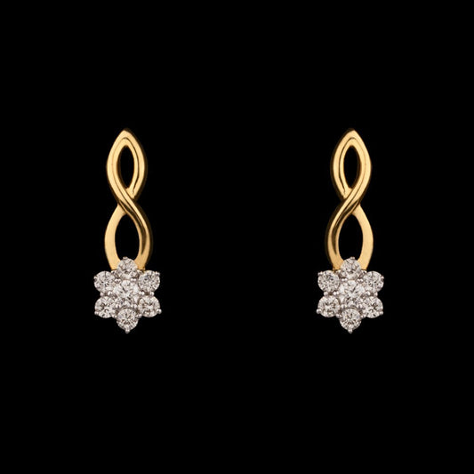 14K Yellow Gold Diamond Earrings - 0.28ct SI-IJ