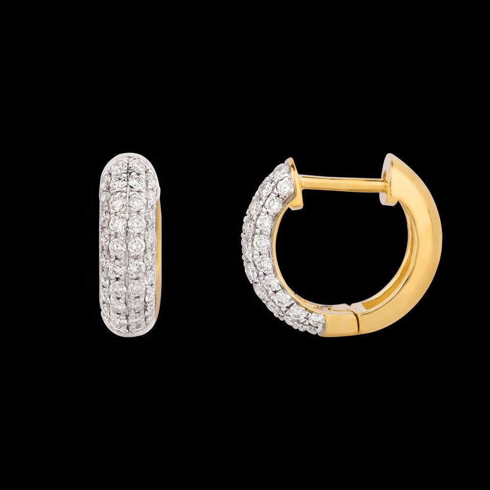 18K Yellow Gold Diamond Earrings - 0.559ct VVS-VS-HI