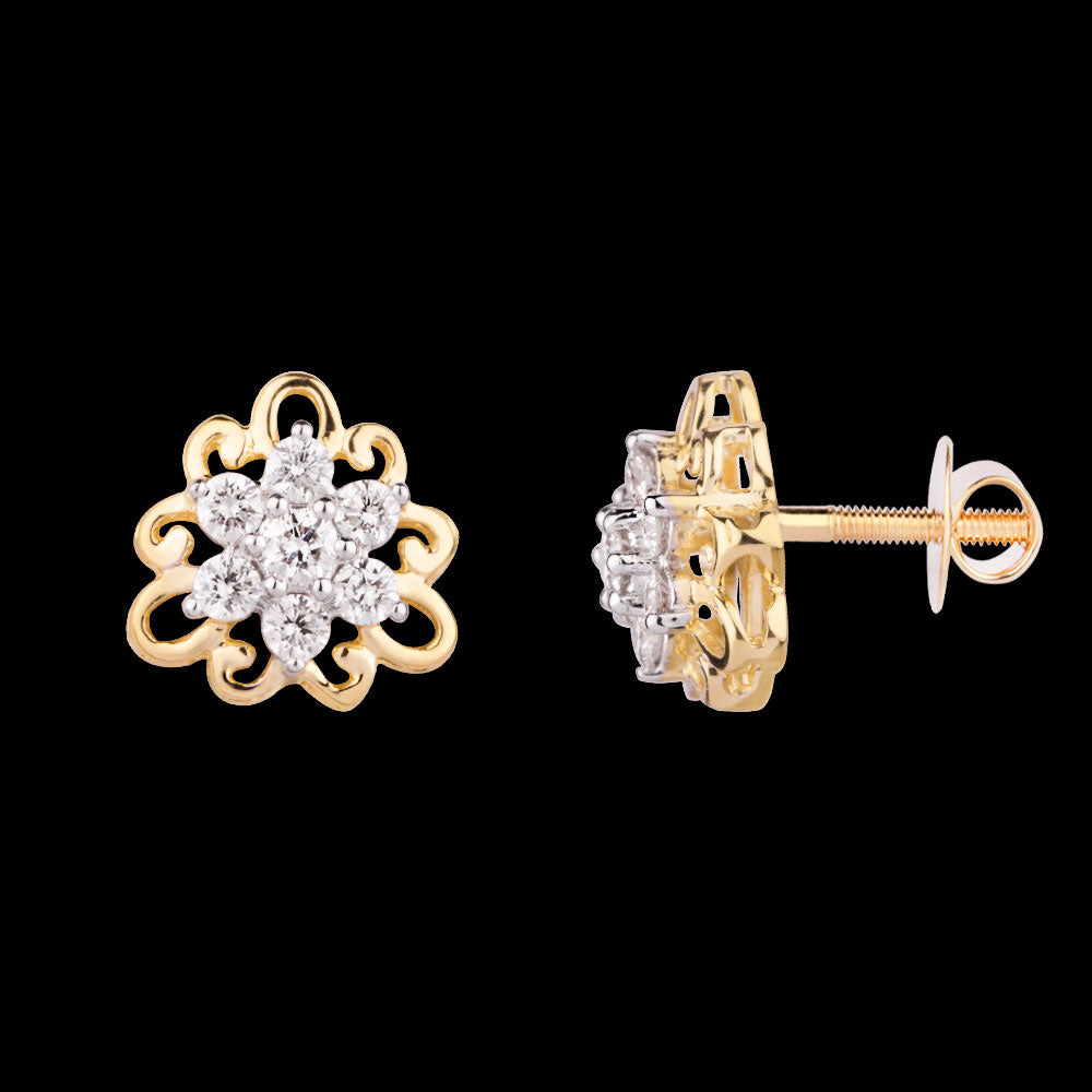14K Yellow Gold Diamond Earrings - 0.29ct VVS-VS-HI