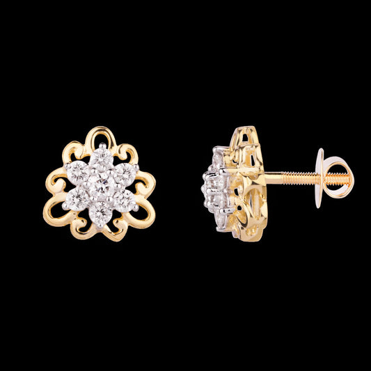 14K Yellow Gold Diamond Earrings - 0.29ct VVS-VS-HI