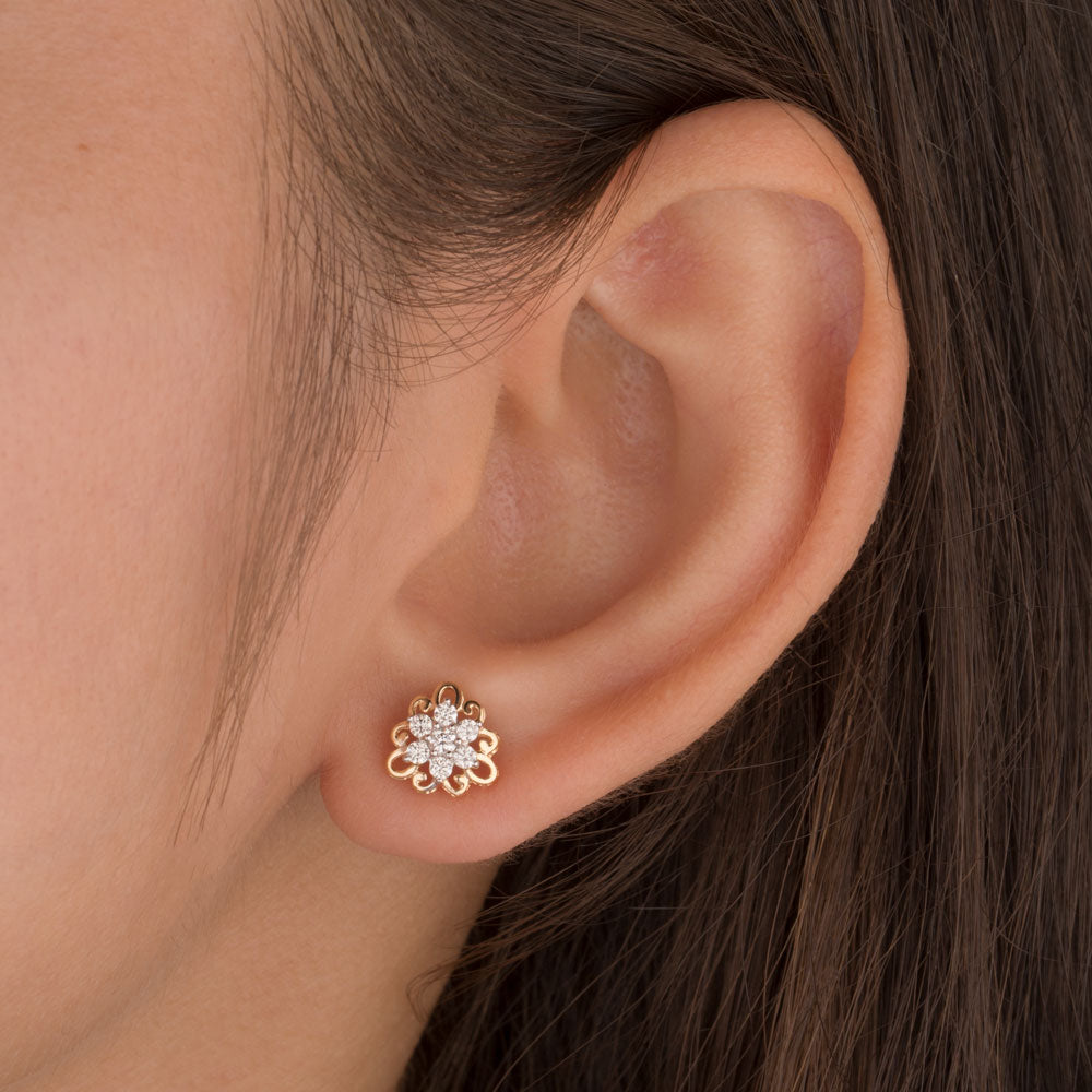 14K Yellow Gold Diamond Earrings - 0.29ct VVS-VS-HI