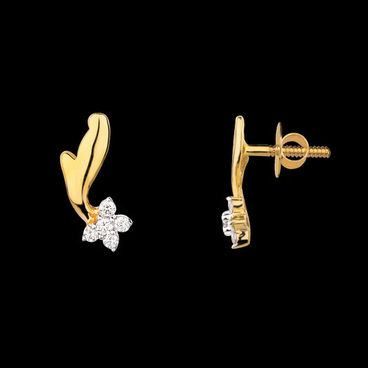 14K Yellow Gold Diamond Earrings - 0.27ct VS-IJ