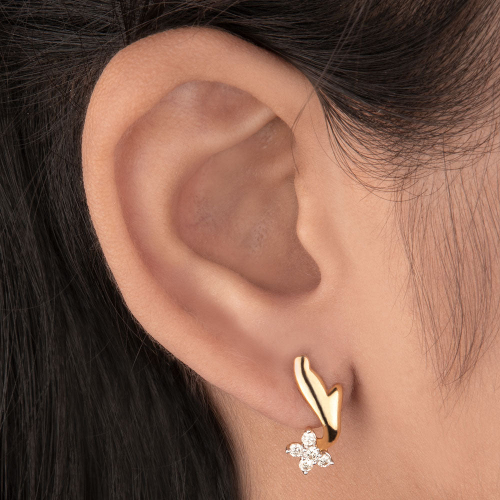 14K Yellow Gold Diamond Earrings - 0.27ct VS-IJ