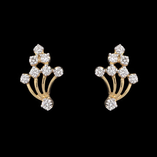 14K Yellow Gold Diamond Earrings - 0.34ct VS-GH