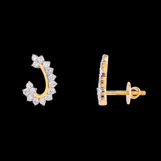 14K Yellow Gold Diamond Earrings - 0.6ct VS-GH