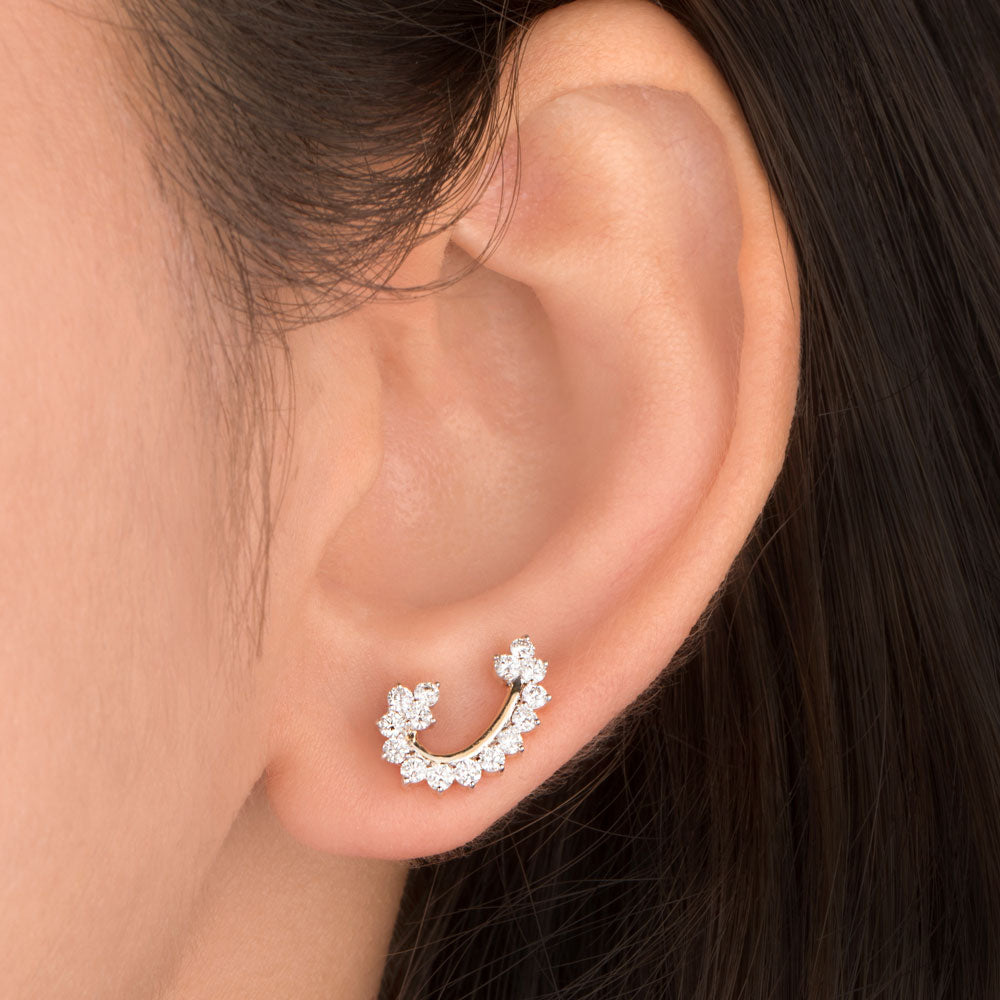 14K Yellow Gold Diamond Earrings - 0.6ct VS-GH