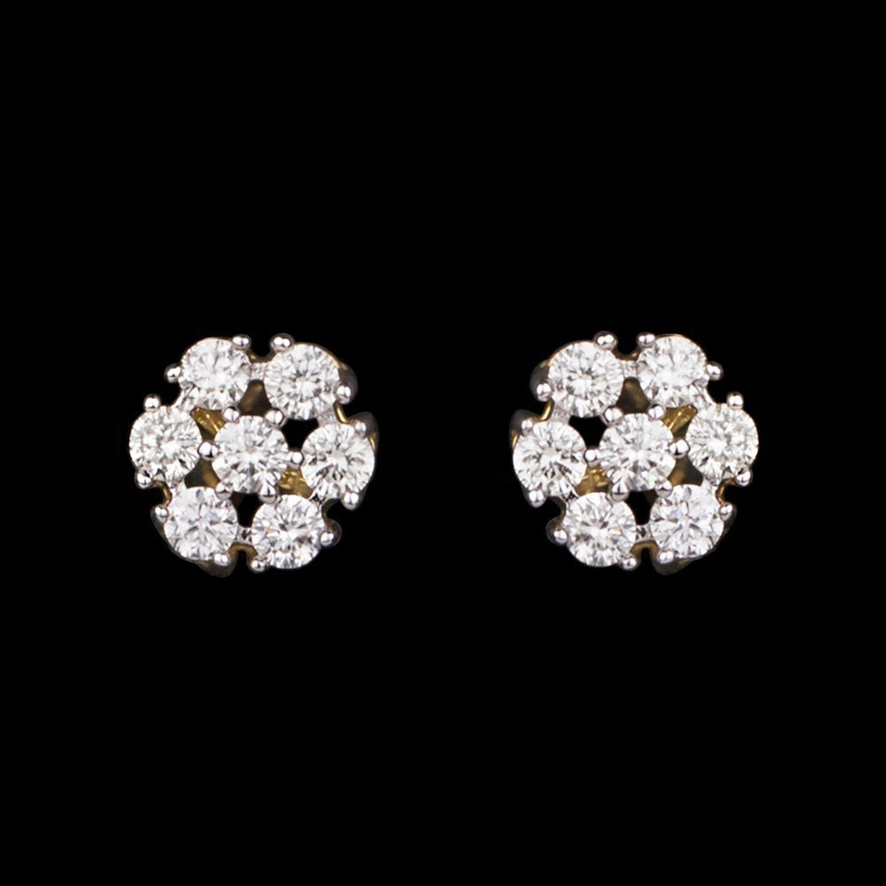 18K Yellow Gold Diamond Earrings - 0.31ct VS-GH